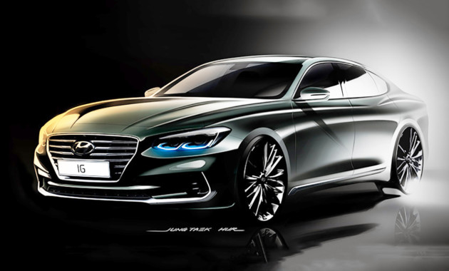 Hyundai показала первые изображения нового Azera/Grandeur